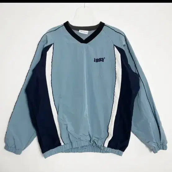 [BUNJANG] 1993 Studio Vintage Piping Windbreaker Blue / D2 1993스튜디오 빈티지 파이핑 윈드브레이커 블루 프리사이즈