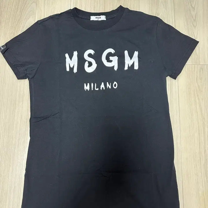 [BUNJANG] MSGM Kids Black Short Sleeve T-Shirt / MSGM 밀라노 블랙 반팔 티셔츠 키즈