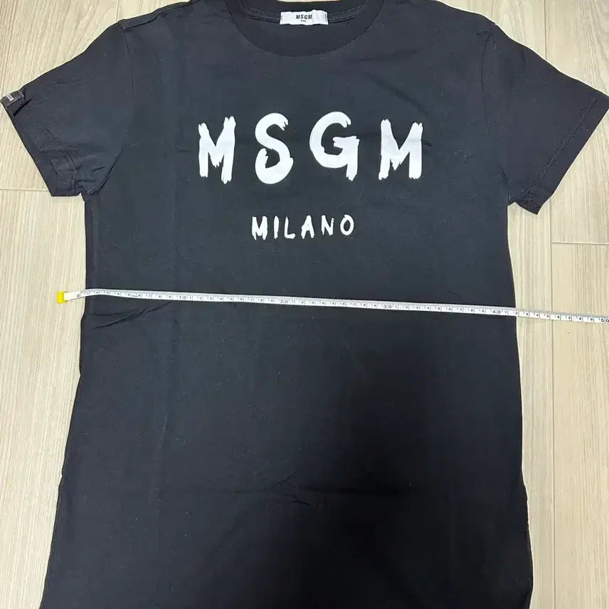 [BUNJANG] MSGM Kids Black Short Sleeve T-Shirt / MSGM 밀라노 블랙 반팔 티셔츠 키즈