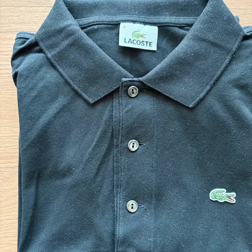 [BUNJANG] Lacoste Black Polo Shirt Size 4 (95-98 Slim Fit) / 라코스테 폴로티 95