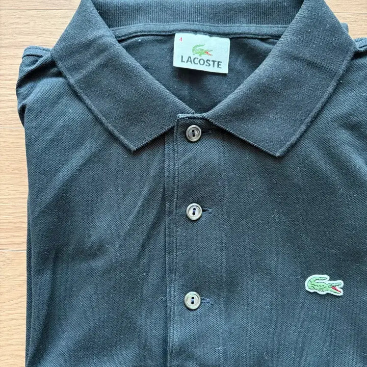 [BUNJANG] Lacoste Black Polo Shirt Size 4 (95-98 Slim Fit) / 라코스테 폴로티 95