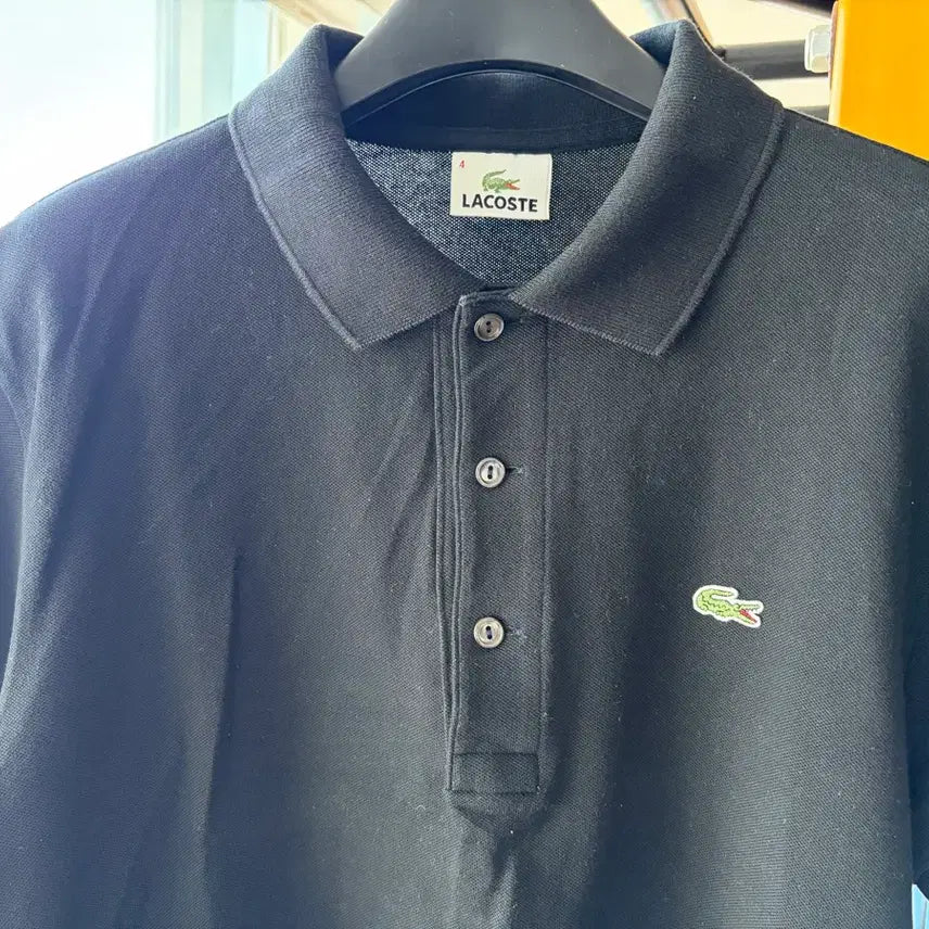 [BUNJANG] Lacoste Black Polo Shirt Size 4 (95-98 Slim Fit) / 라코스테 폴로티 95