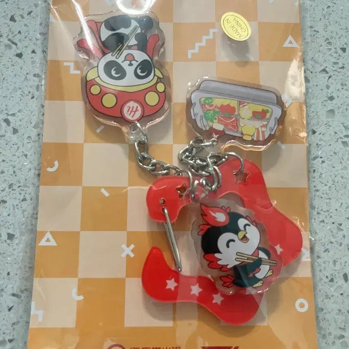 [BUNJANG] Haidilao Character Keychain Set / 티원 하이디라오 캐릭터 키링 세트 새상품