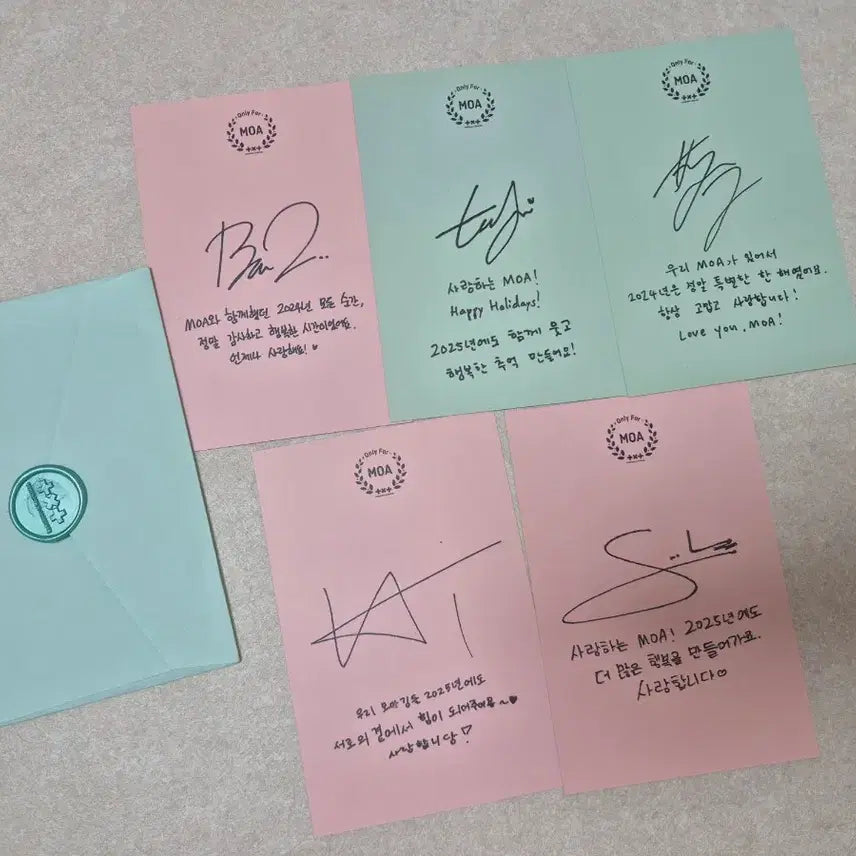 [BUNJANG] TXT Holiday Special Edition Autographed Postcard / 뿔바투 홀러데이 특전 사인 엽서
