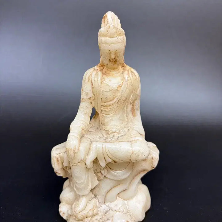 [BUNJANG] Jade Half-Lotus Seated Buddha Statue / 옥 반가상 불상
