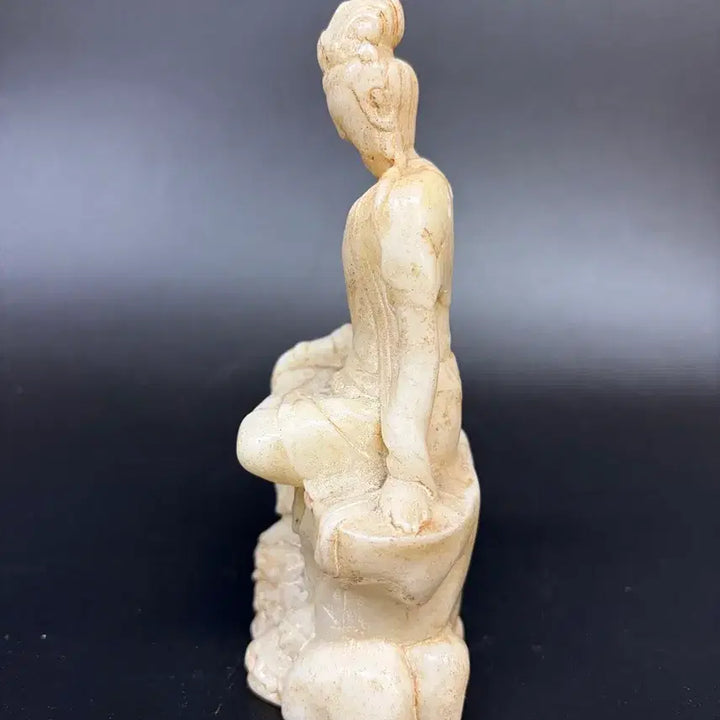 [BUNJANG] Jade Half-Lotus Seated Buddha Statue / 옥 반가상 불상