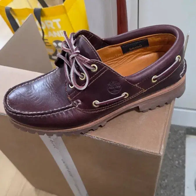 [BUNJANG] Timberland Classic 3-Eye Boat Shoes Burgundy / 팀버랜드 클래식 3아이 보트슈즈 버건디 265