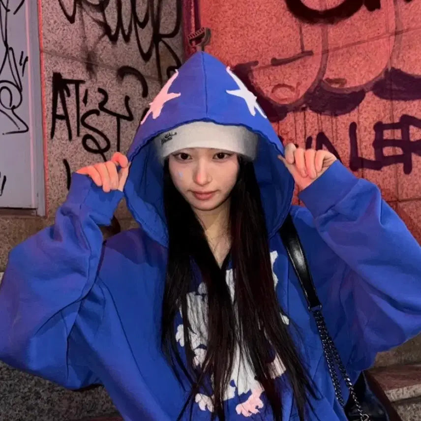 [BUNJANG] Glakk Chimera APPLIFEE Hoodie Zip-up / 글랙 키메라 아플리케 후드 집업