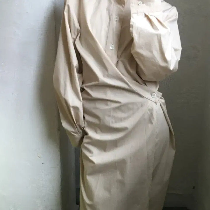 [BUNJANG] Lemaire Beige Shirt Dress / Lemaire 르메르 베이지 컬러 셔츠 원피스