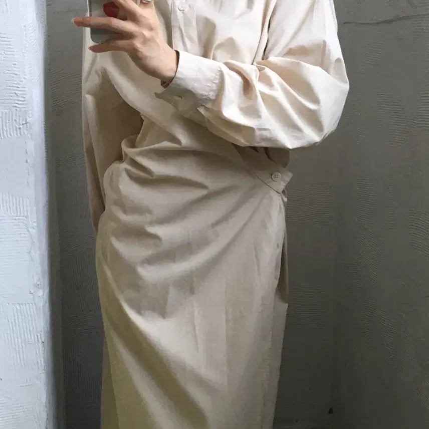[BUNJANG] Lemaire Beige Shirt Dress / Lemaire 르메르 베이지 컬러 셔츠 원피스