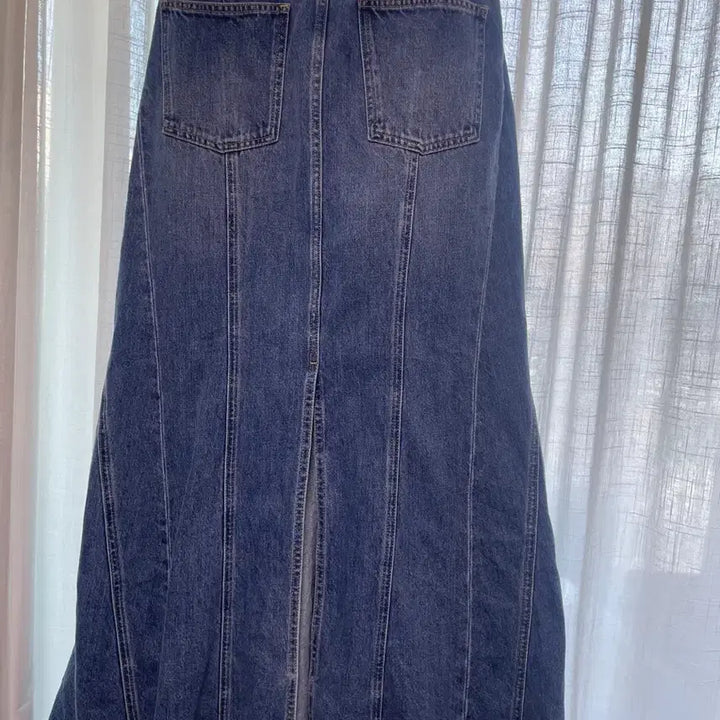[BUNJANG] Hey Joanie Ocean Wave Panel Denim Maxi Skirt / 파페치프리미엄진)Hey Joanie 오션 웨이브 패널 데님 맥시 롱롱스커