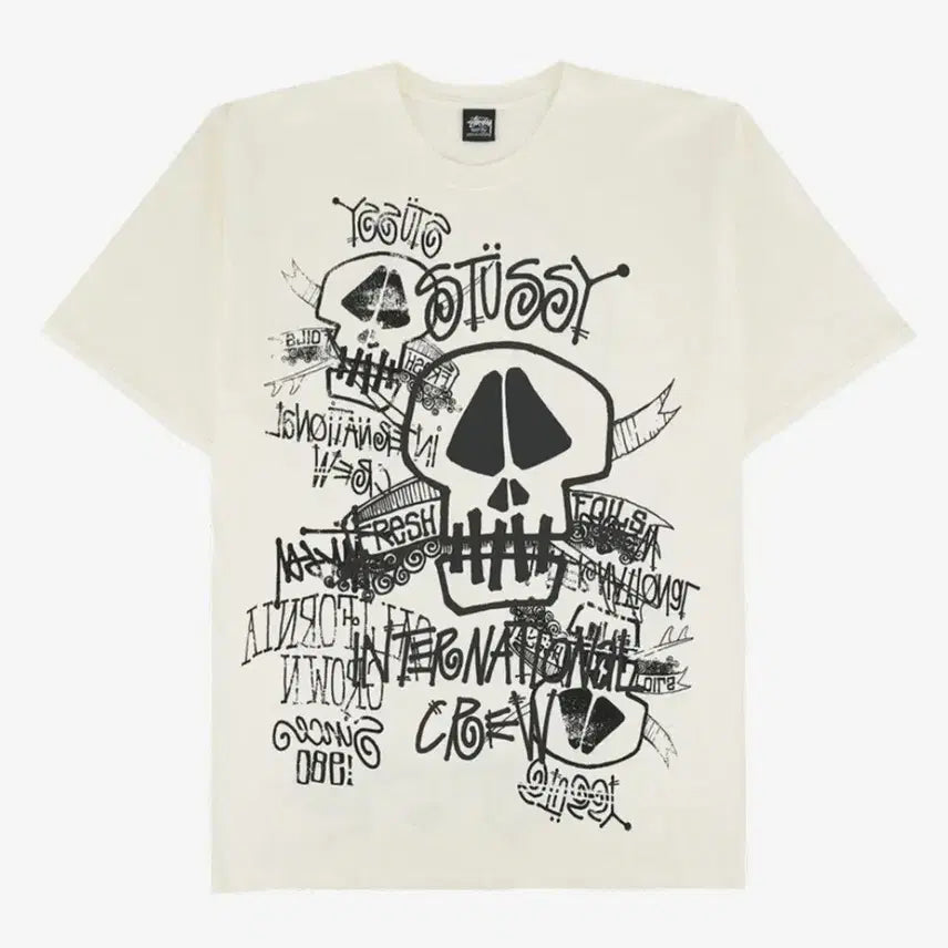[BUNJANG] Stussy Skull Short Sleeve T-Shirt / 스투시 스컬 반팔 티셔츠
