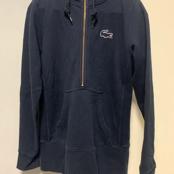 [BUNJANG] Lacoste Navy Hooded Half-Zip Sweatshirt / 무료배송 라코스테 네이비 후드 하프집업