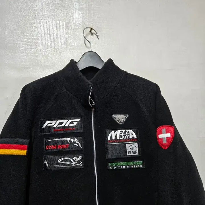 [BUNJANG] Dynafit Black Racing Patch Fleece Jacket XL / 다이나핏 블랙 레이싱 패치 플리스 자켓 XL