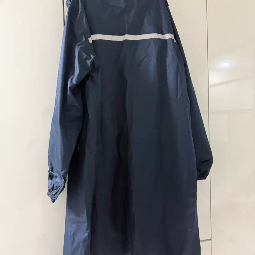 [BUNJANG] Waterproof Raincoat 4XL Navy / 롱 우비 4XL 네이비 방수 레인코트