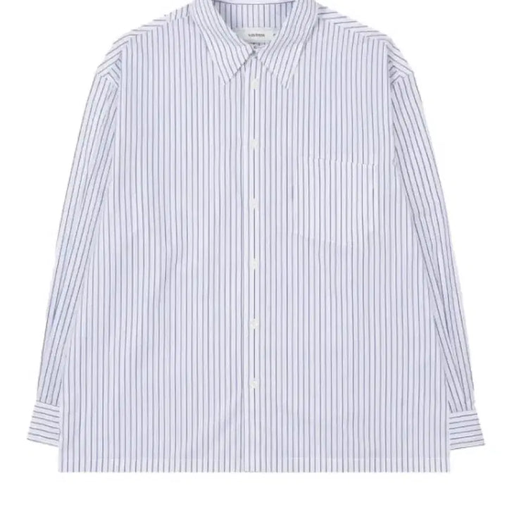 [BUNJANG] Waveness Origami Stripe Shirt Ocean Blue / 웨이비니스 오리가미 스트라이프 셔츠 오션블루