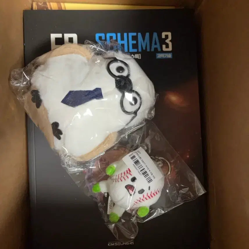 [BUNJANG] Kim Seungri Big Doll Keychain (Baseball / Baepsae Bundle Set) / 미개봉 김승리 빅 인형 키링 (야구공/뱁새 일괄)