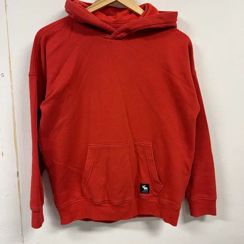 [BUNJANG] Abercrombie Red Hoodie (OS) / OS) 아베크롬비 레드 후드티
