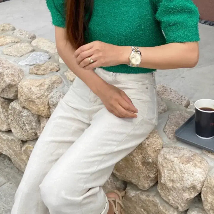 [BUNJANG] Youabumi Linen Pants (Oatmeal) / 유아부미 린넨 팬츠(오트밀)