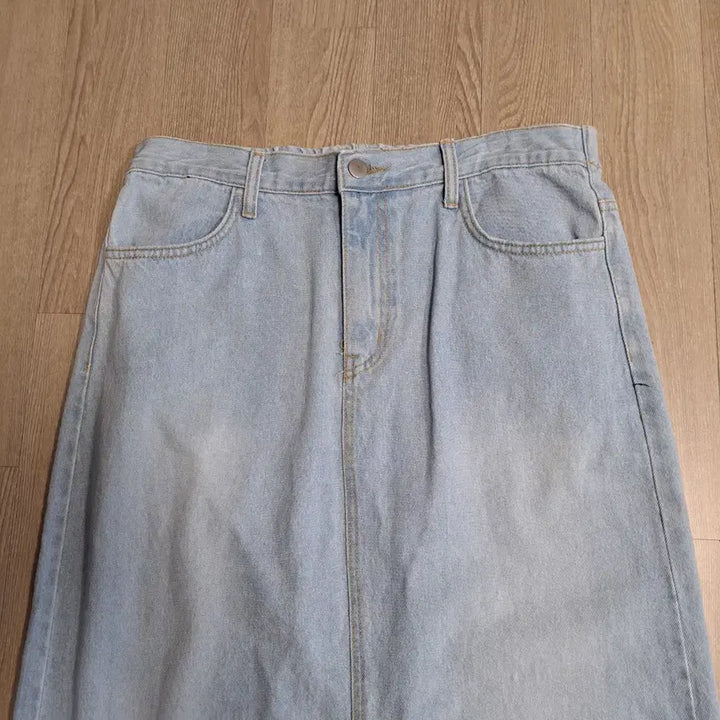 [BUNJANG] Light Wash Denim Midi/Long Skirt XL / 연청 데님 스커트 XL (미디/롱)