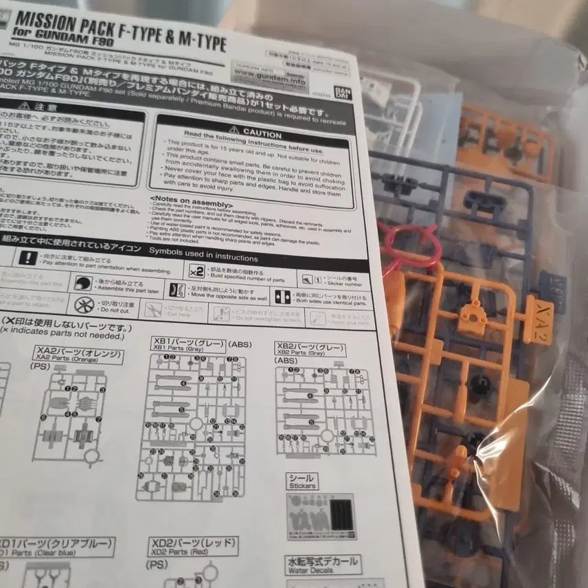 [BUNJANG] Bandai MG Gundam F90 F Type M Type Model Kit / 반다이 MG F90 건담 F타입 M타입 새상품