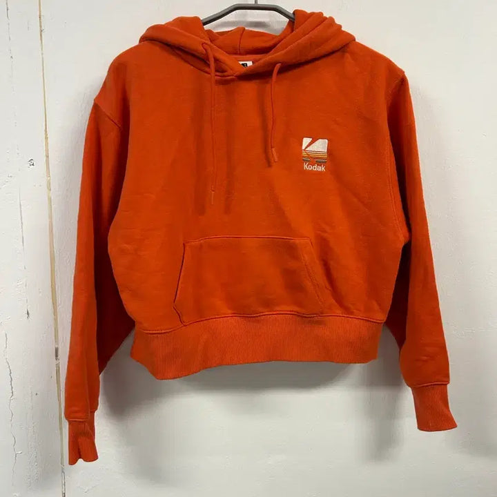 [BUNJANG] Kodak Orange Cropped Hoodie - Size S / S) 코닥 오렌지색 크롭 후드티