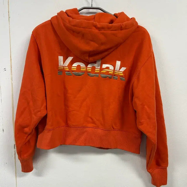 [BUNJANG] Kodak Orange Cropped Hoodie - Size S / S) 코닥 오렌지색 크롭 후드티