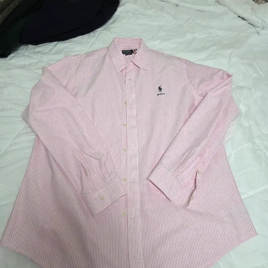 [BUNJANG] Polo Ralph Lauren Pink Stripe Oxford Shirt / 폴로 랄프로렌 핑크 스트라이프 옥스포드 셔츠