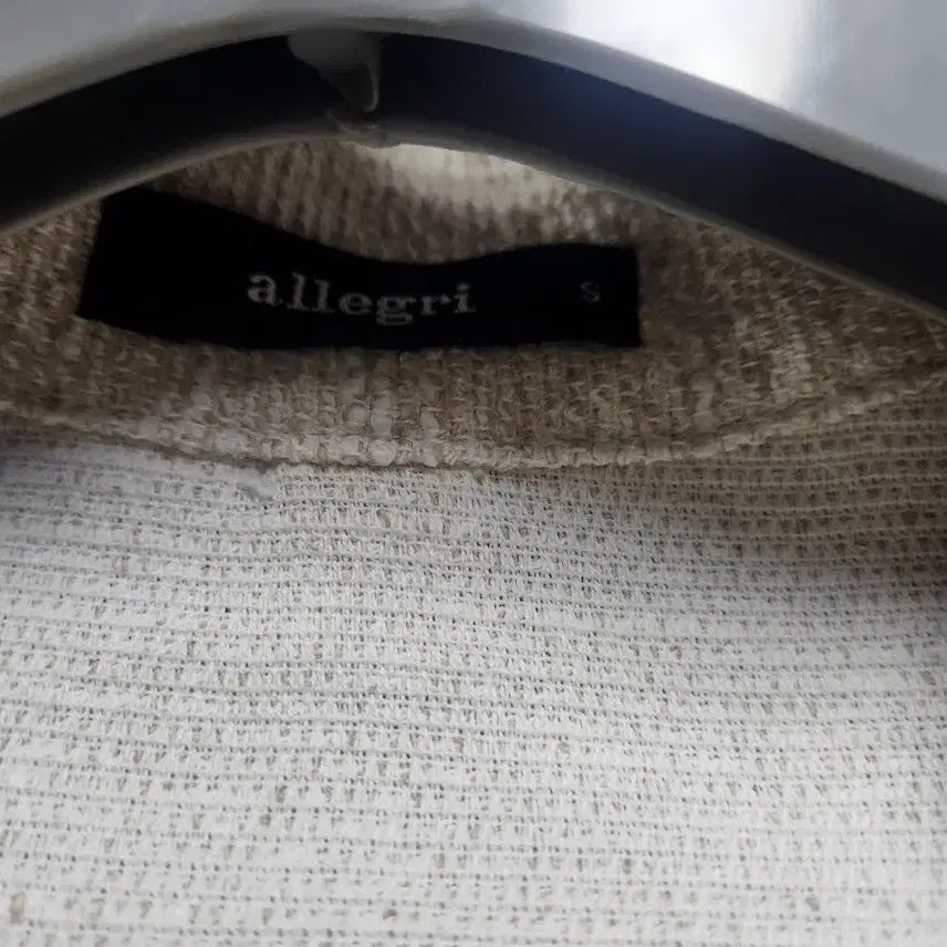 [BUNJANG] Allegri Tweed Short-Sleeve Polo Shirt - Ivory / allegri 알레그리 트위드 반팔 카라티 새상품