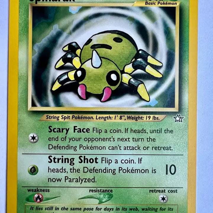 [BUNJANG] Pokemon TCG Early WOTC Spinara (English Version) / (희귀 영문판) 포켓몬, 포켓몬스터 초기 페이검 카드 spinarak