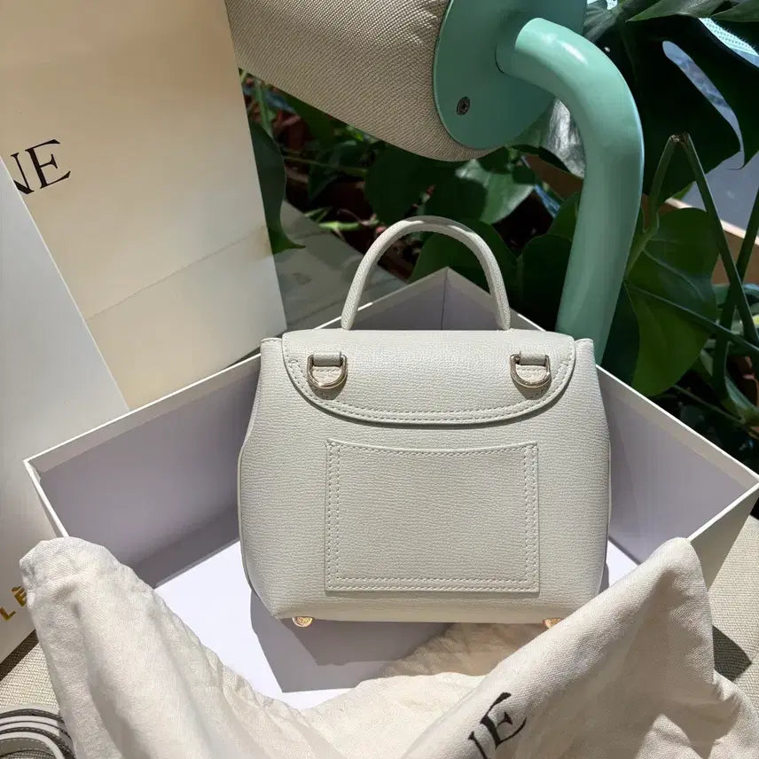 [BUNJANG] Polène White Leather Clutch Shoulder Bag Women&