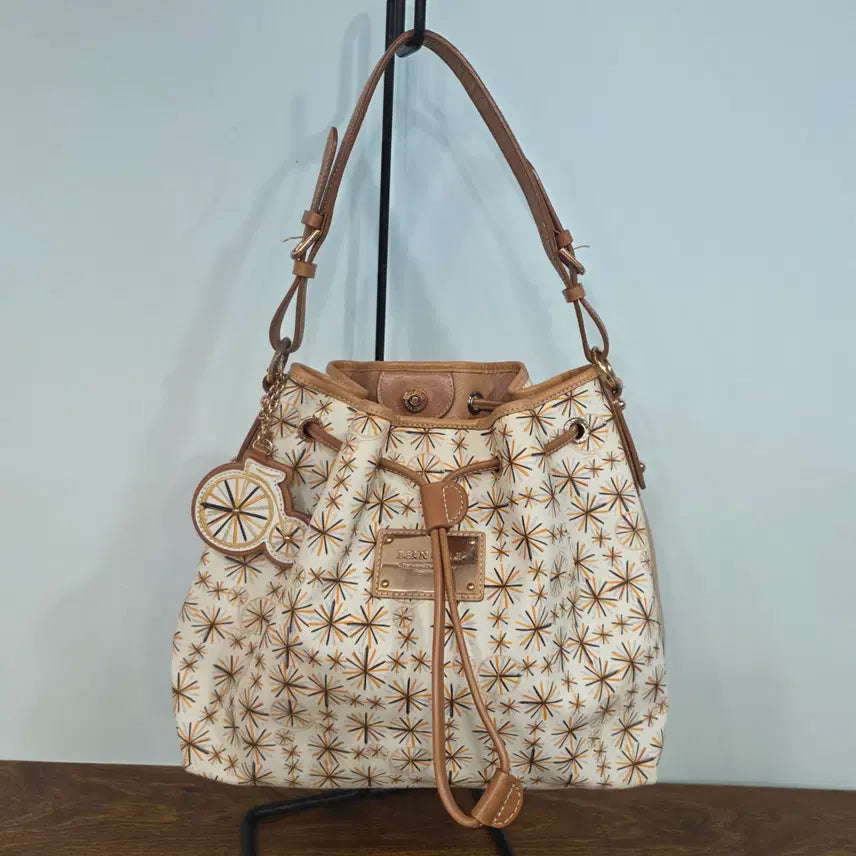[BUNJANG] Beanpole Drawstring Leather Bag / 빈폴 복조리 가죽 가방