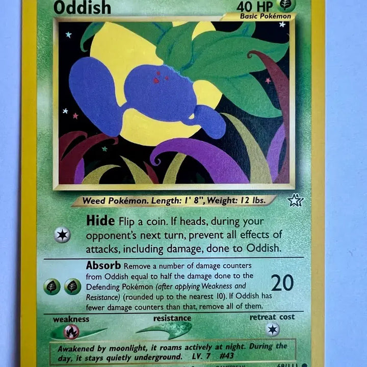 [BUNJANG] Pokemon Oddish North American English Edition / (희귀 영문판) 포켓몬, 포켓몬스터 초기 북미 뚜벅초 카드 Oddish