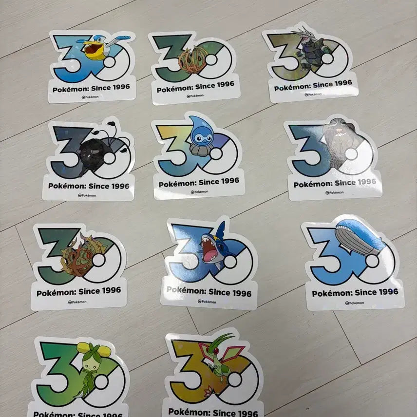 [BUNJANG] Pokemon 30th Anniversary Stickers / 포켓몬 30주년 기념 스티커