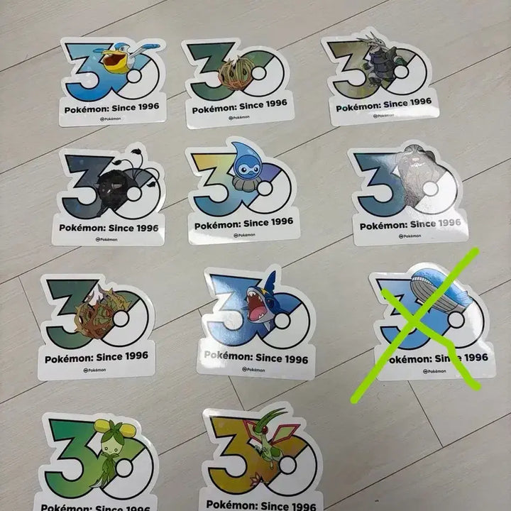 [BUNJANG] Pokemon 30th Anniversary Stickers / 포켓몬 30주년 기념 스티커