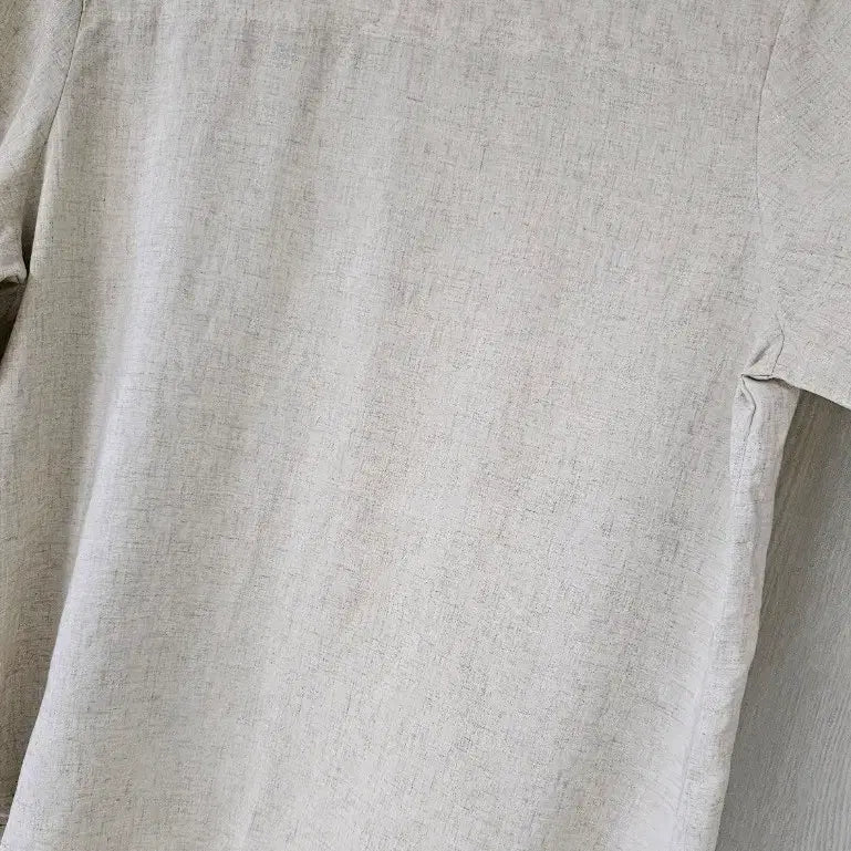 [BUNJANG] Linen Blouse - Beige / 린넨 블라우스 새상품