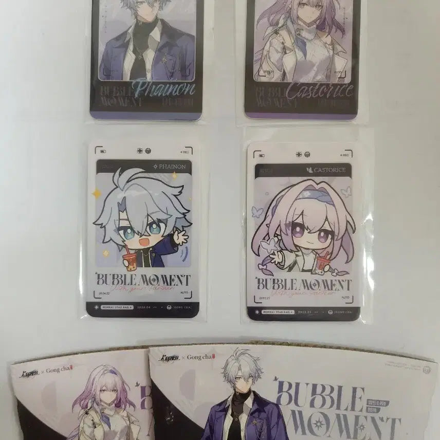 [BUNJANG] Gong Cha x Star Rail Photocard + Cup Holder Bundle Set / 공차 스타레일 포토카드+컵홀더 일괄