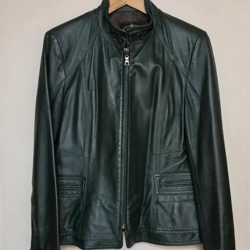 [BUNJANG] Green Lambskin Jacket / 그린 양가죽 자켓