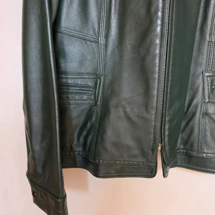 [BUNJANG] Green Lambskin Jacket / 그린 양가죽 자켓
