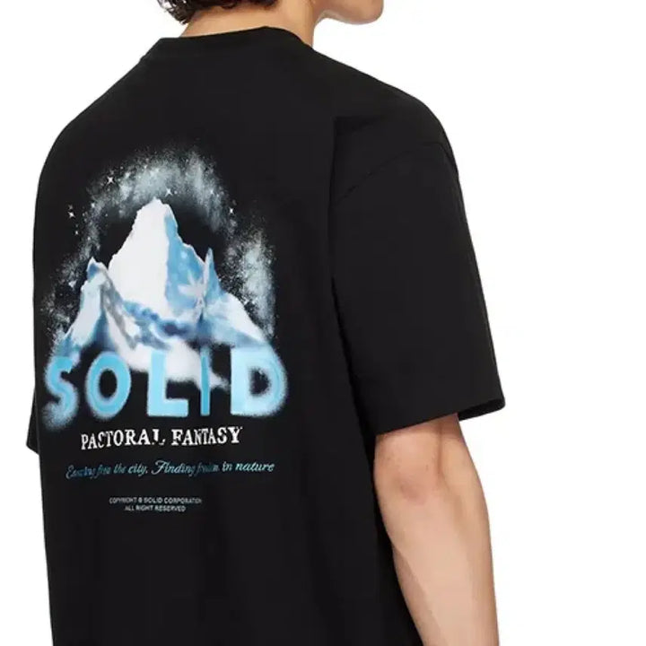 [BUNJANG] Solid Homme 25SS Snow Mountain Oversized T-Shirt / 솔리드옴므 25ss 스노우 마운틴 오버핏 반팔 (새상품급)