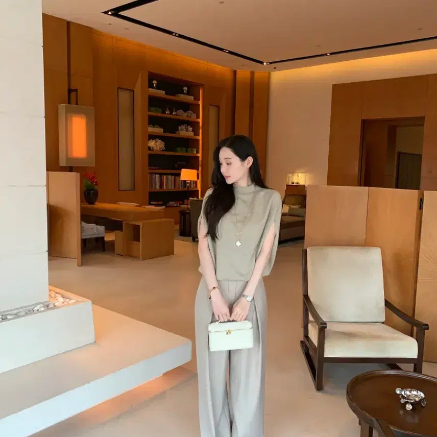 [BUNJANG] Obzee Muse Tuck Slacks Beige XS / 오브제스트 뮤즈 턱 슬랙스 xs 베이지