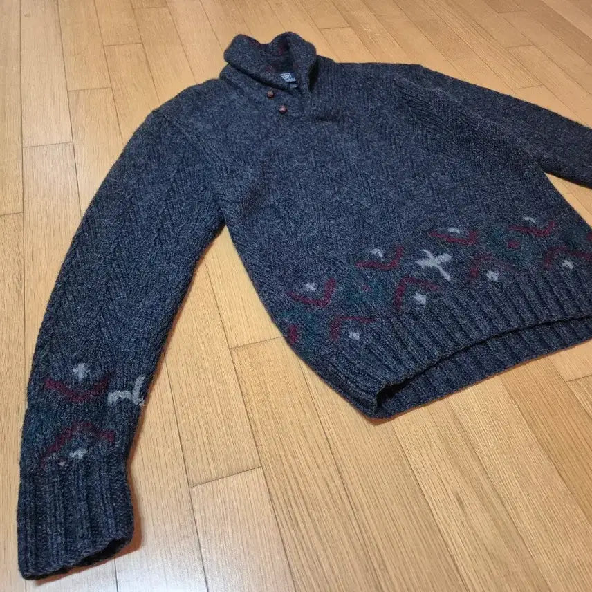 [BUNJANG] 90s Polo Ralph Lauren Cross Hand-Knit Wool Sweater / 90s 폴로 랄프로렌 십자가 핸드 울니트