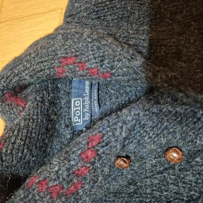 [BUNJANG] 90s Polo Ralph Lauren Cross Hand-Knit Wool Sweater / 90s 폴로 랄프로렌 십자가 핸드 울니트