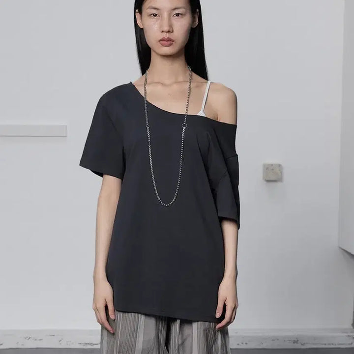 [BUNJANG] Seric One Shoulder Loose Top / 세릭 원숄더 루즈탑