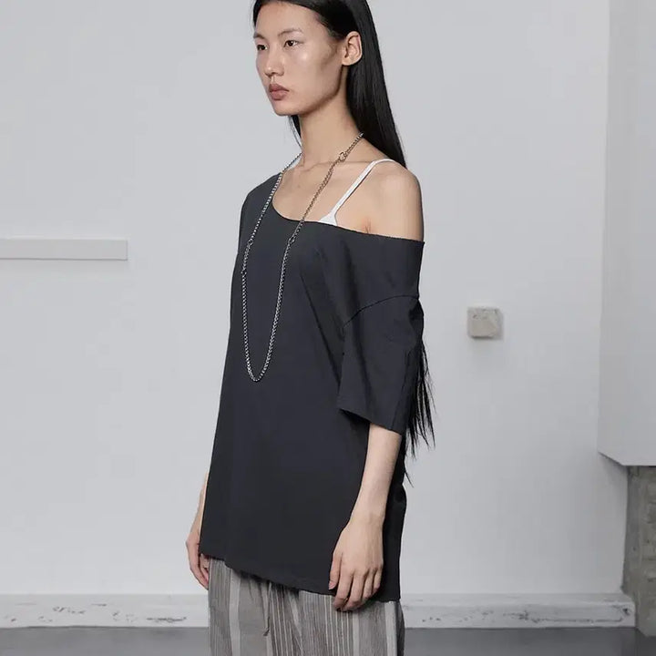 [BUNJANG] Seric One Shoulder Loose Top / 세릭 원숄더 루즈탑