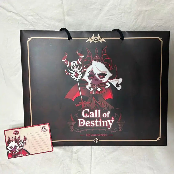 [BUNJANG] Cookie Run: Kingdom Dark Enchantress Cookie 5th Anniversary Limited Edition Paper Bag and Postcard Set / 오로지 어둠마녀 쿠키런 킹덤 5주년 한정 어둠마녀 쿠키 어마