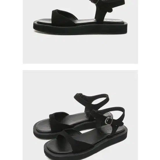 [BUNJANG] Luare Lir 575 Black Suede Sandals (245) / 루아레 Lir 575 블랙 스웨이드 샌들 245
