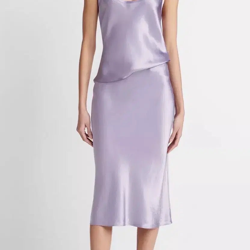 [BUNJANG] Vince Satin Slip Skirt Wisteria / 빈스 새틴 슬립 스커트