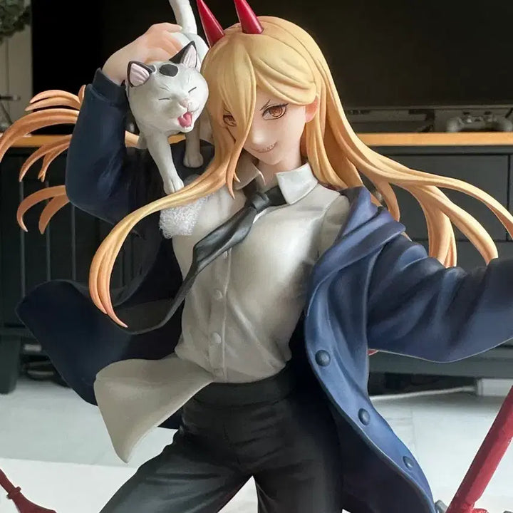 [BUNJANG] Chainsaw Man S-FIRE Power &amp; Nya-ko Figure (Unsealed) / 개봉양품) 체인소맨 S-FIRE(에스파이어) 파워&amp;냐코 피규어