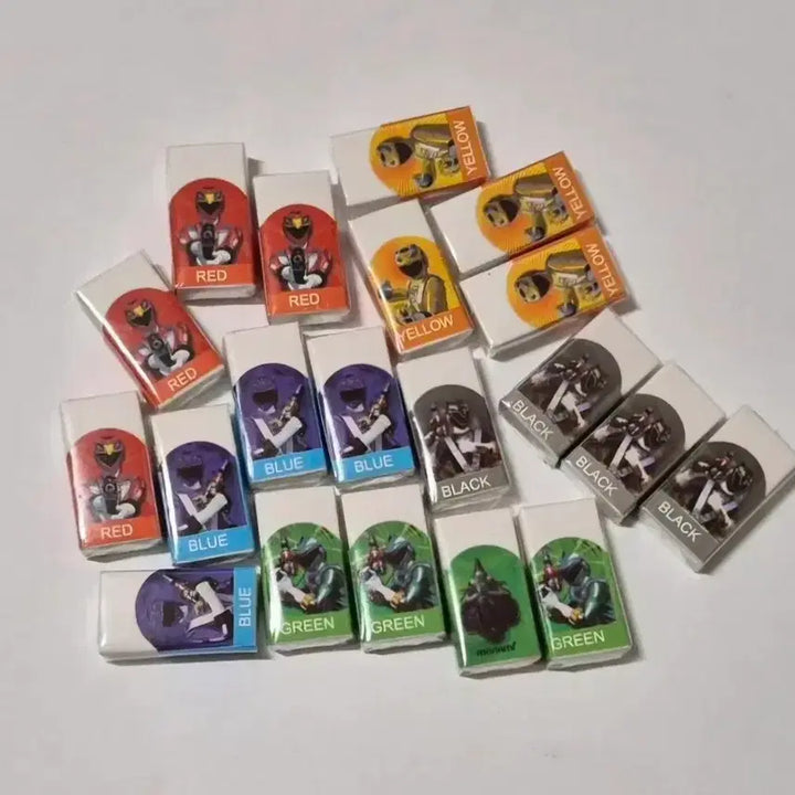 [BUNJANG] Power Rangers Eraser Set (5 Pieces) / 5개)파워레인져 지우개